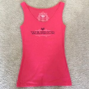 Warriors in pink tank top size large